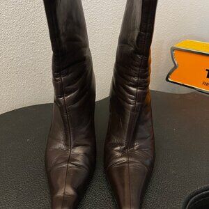 Jimmy Choo Leather Ankle Booties – Size EU 41 (US 10–10.5)